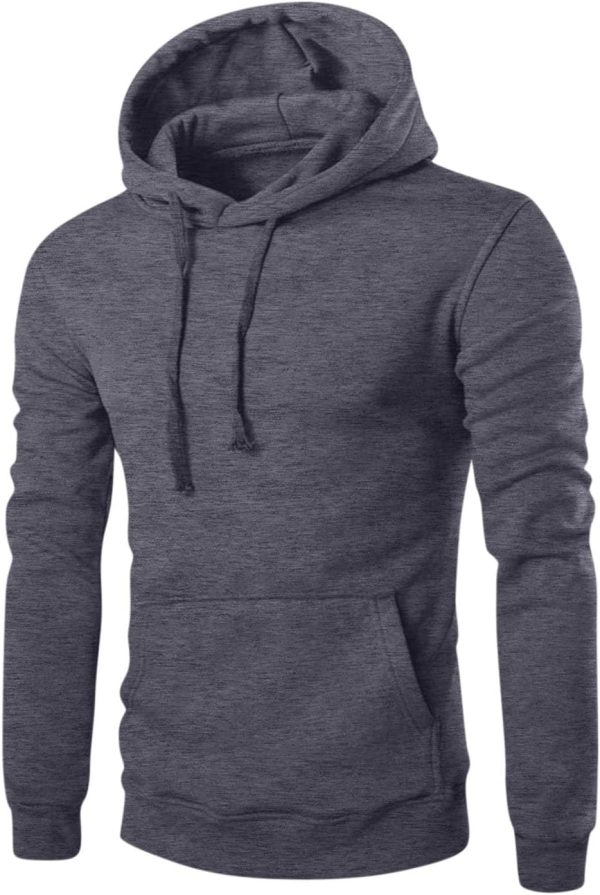 Mens Hoodies Oversized Cotton Hooded Sweatshirts Workout Soft Drop Shoulder Pockets Streetwear Pullover Hoodie