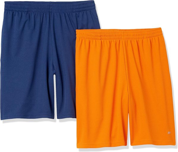 Men's Athletic Basketball Gym,Performance Tech Loose-Fit Training Shorts, Pack of 2
